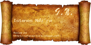 Istenes Nóra névjegykártya